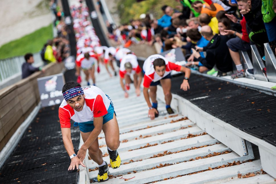 Ahmet Arlsan competes during the Red Bull 400 in Planica, Slovenia on September 19, 2015