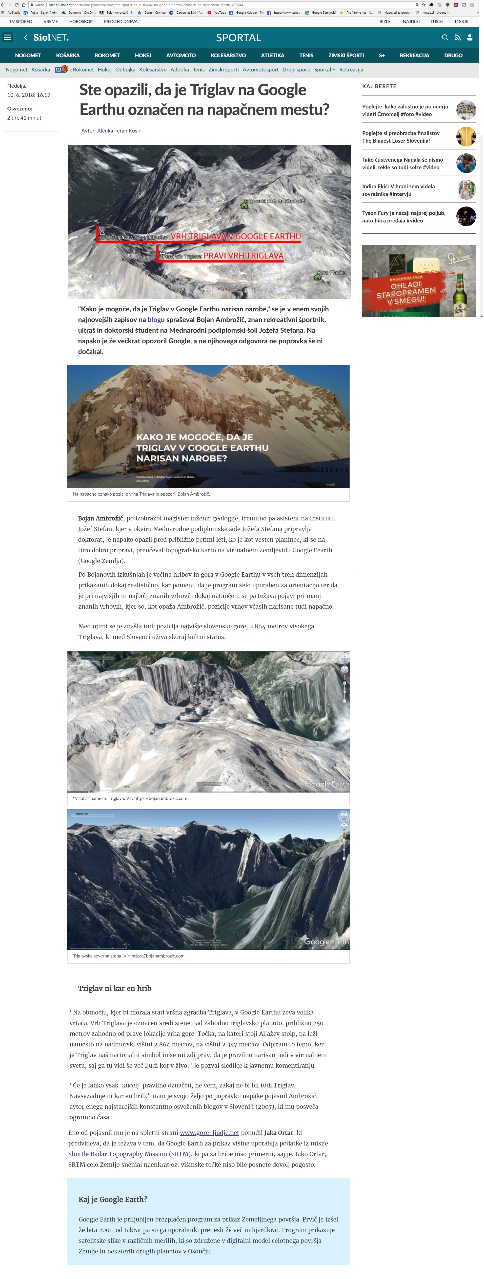 Google Earth Triglav Siol.net